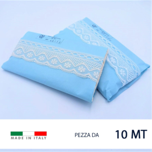 Pizzo Valencienne 100% in puro cotone. Altezza 4 cm. Prezzo riferito alla confezione da 10 metri. Prodotto 100% made in Italy.