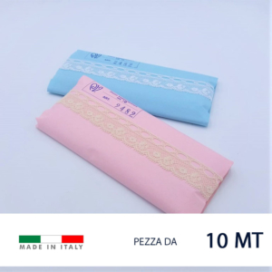 Pizzo Valencienne 100% in puro cotone. Altezza 2 cm. Prezzo riferito alla confezione da 10 metri. Prodotto 100% made in Italy.