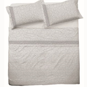 Completo letto matrimoniale in 100% cotone stampato.