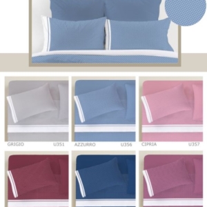 Completo letto singolo (1 piazza) in 100% cotone stampato.