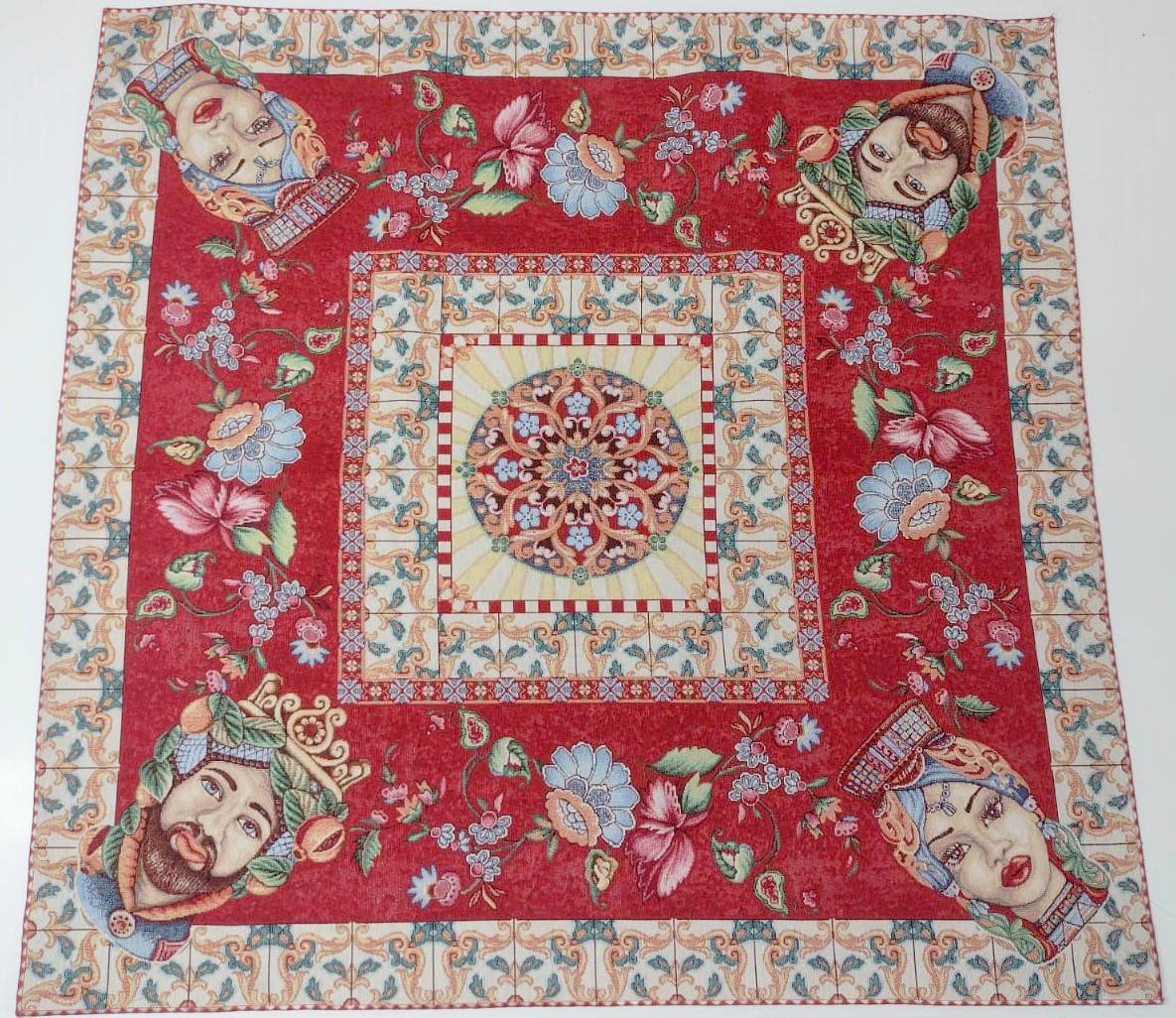 Tovaglia quadrata da interno in tessuto Gobelin, 70% cotone 30% poliestere; non idrorepellente